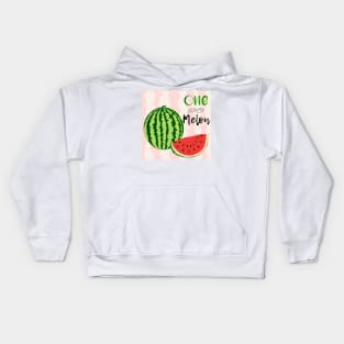 One In A Melon - Watermelon Quote Kids Hoodie